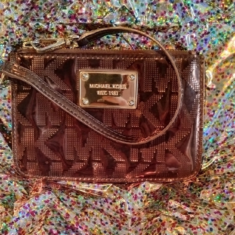 Michael Kors Brown Wristlet